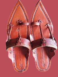Picture of Handcrafted Kolhapuri Leather Chappals - Premium Quality with Traditional Look, 11 Strips, Wide Bridge, and Sharp Front